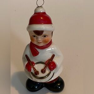 VTG Goeble Annual Christmas Ornament Little Drummer Boy 1986 Ceramic Hanging